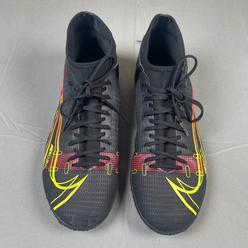 Nike Mercurial Superfly 8 Academy TF Turf Soccer Shoes Mens 8 Black Cyber